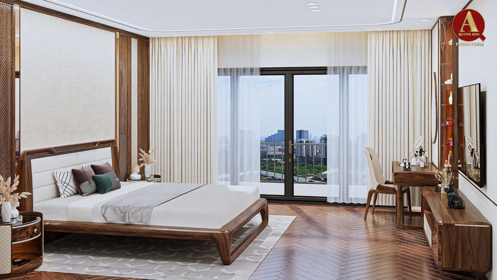 Thiết kế nội thất gỗ óc chó