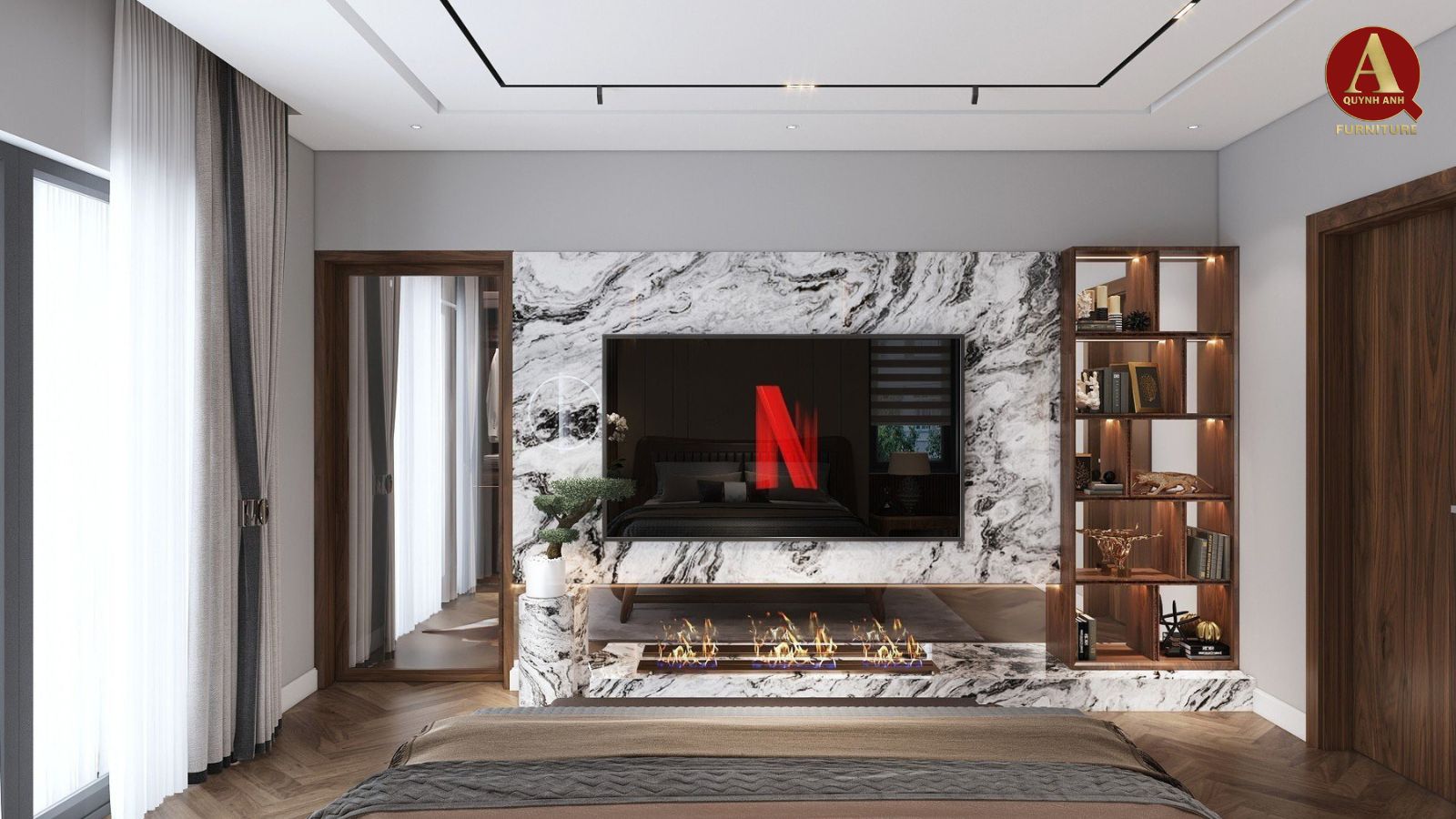 Thiết kế nội thất gỗ óc chó