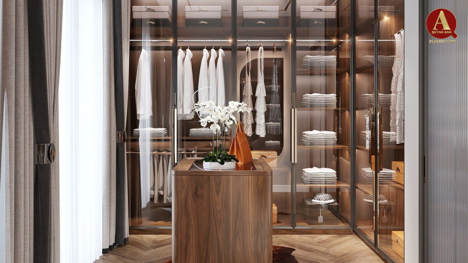 Thiết kế nội thất gỗ óc chó