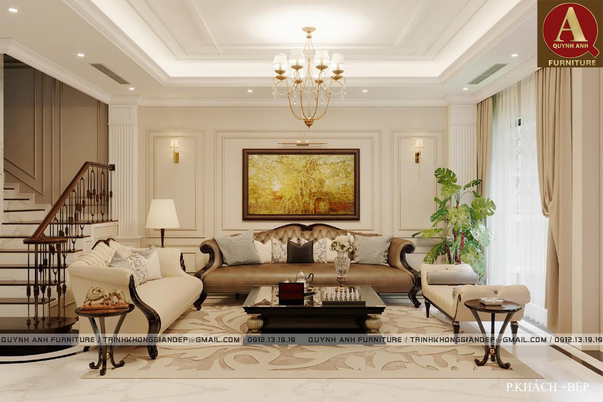 sofa gỗ óc chó tại Hà Nội