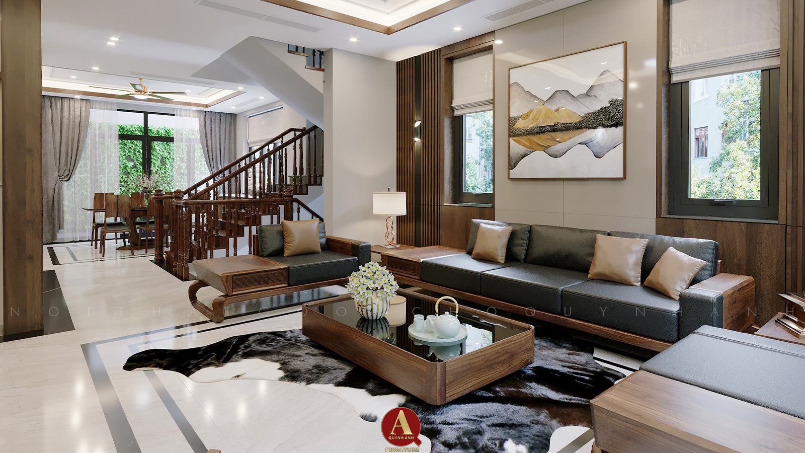 Biệt thự gỗ óc chó Nam Thăng Long - Dấu ấn đẳng cấp trong từng chi tiết