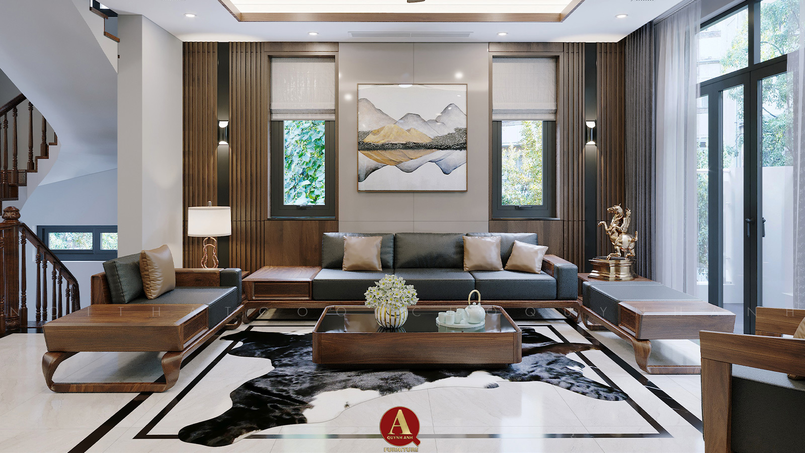 Biệt thự gỗ óc chó Nam Thăng Long - Dấu ấn đẳng cấp trong từng chi tiết