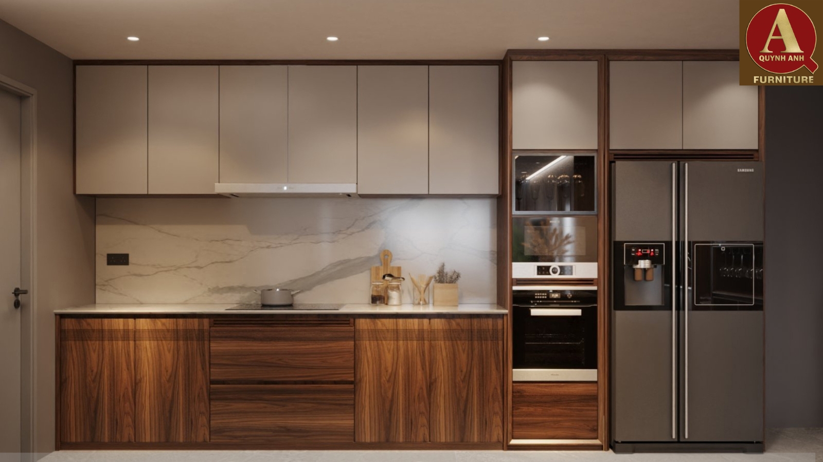 Dự án thi công nội thất chung cư The Light Tố Hữu - Không gian gỗ óc chó cao cấp, tinh tế và thanh lịch