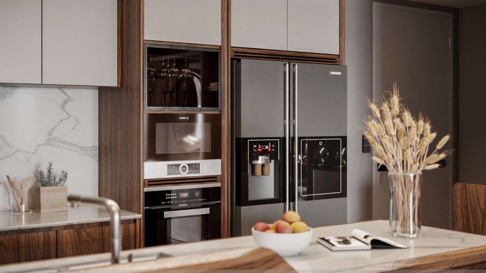 Dự án thi công nội thất chung cư The Light Tố Hữu - Không gian gỗ óc chó cao cấp, tinh tế và thanh lịch