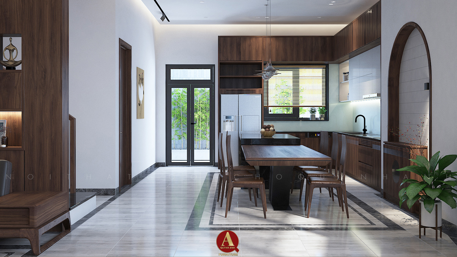 Dự án thi công nội thất hiện đại với tông nâu trầm đẳng cấp