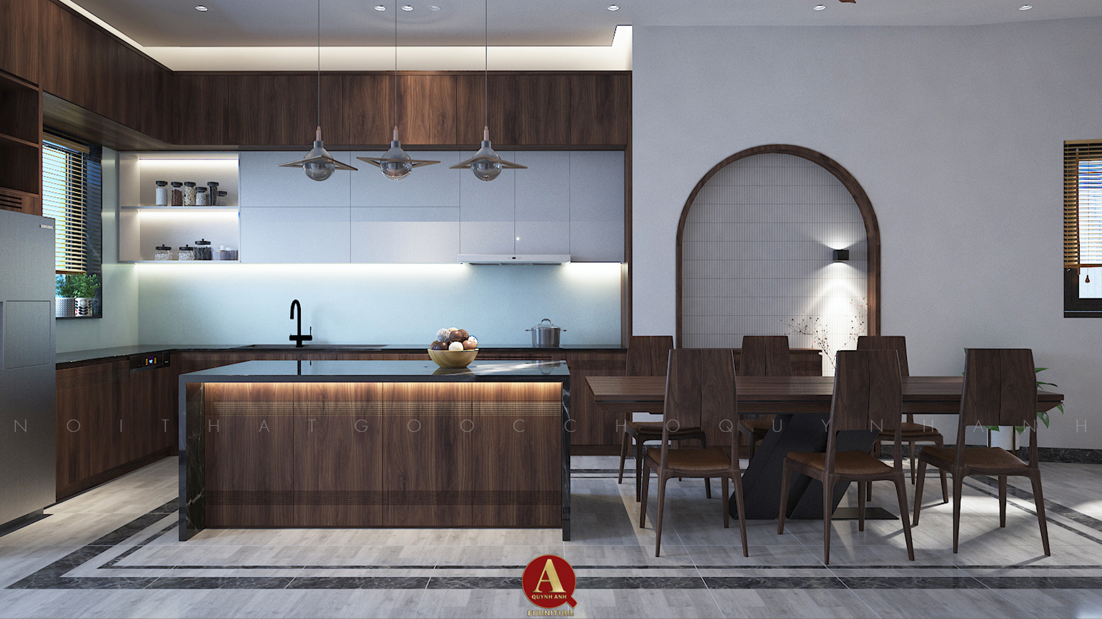 Dự án thi công nội thất hiện đại với tông nâu trầm đẳng cấp