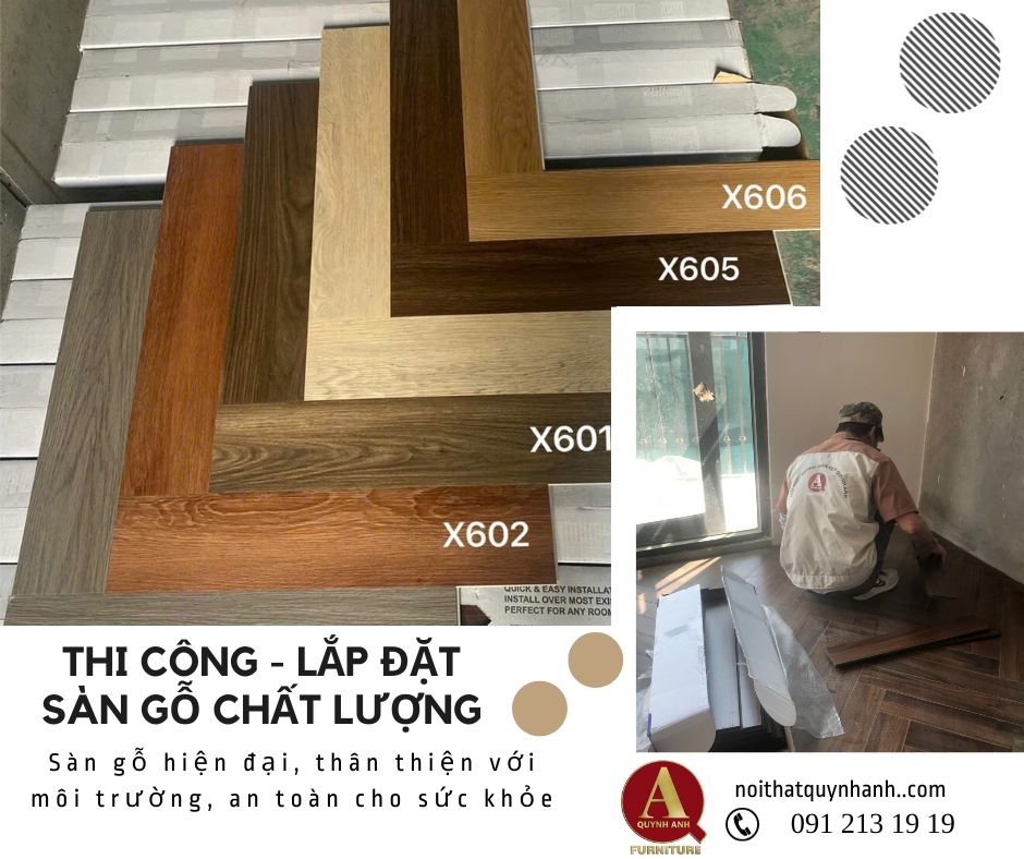 NỘI THẤT QUỲNH ANH LẮP ĐẶT VÁN SÀN CHUYÊN NGHIỆP