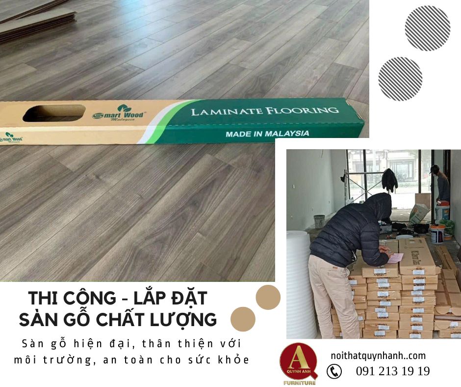 NỘI THẤT QUỲNH ANH LẮP ĐẶT VÁN SÀN CHUYÊN NGHIỆP