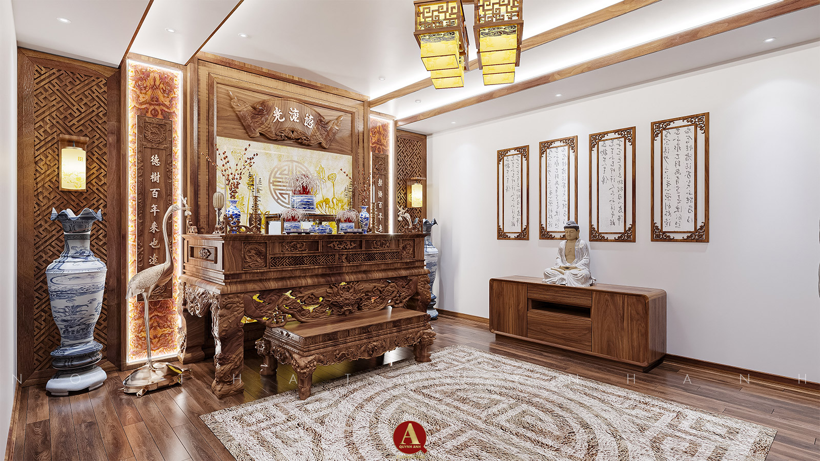 Phòng Thờ Gỗ Óc Chó An Viên