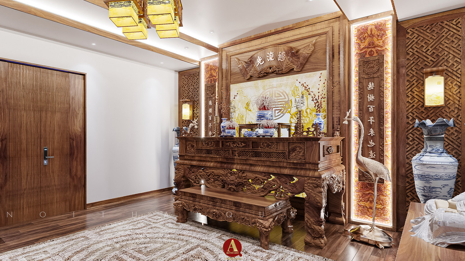 Phòng Thờ Gỗ Óc Chó An Viên