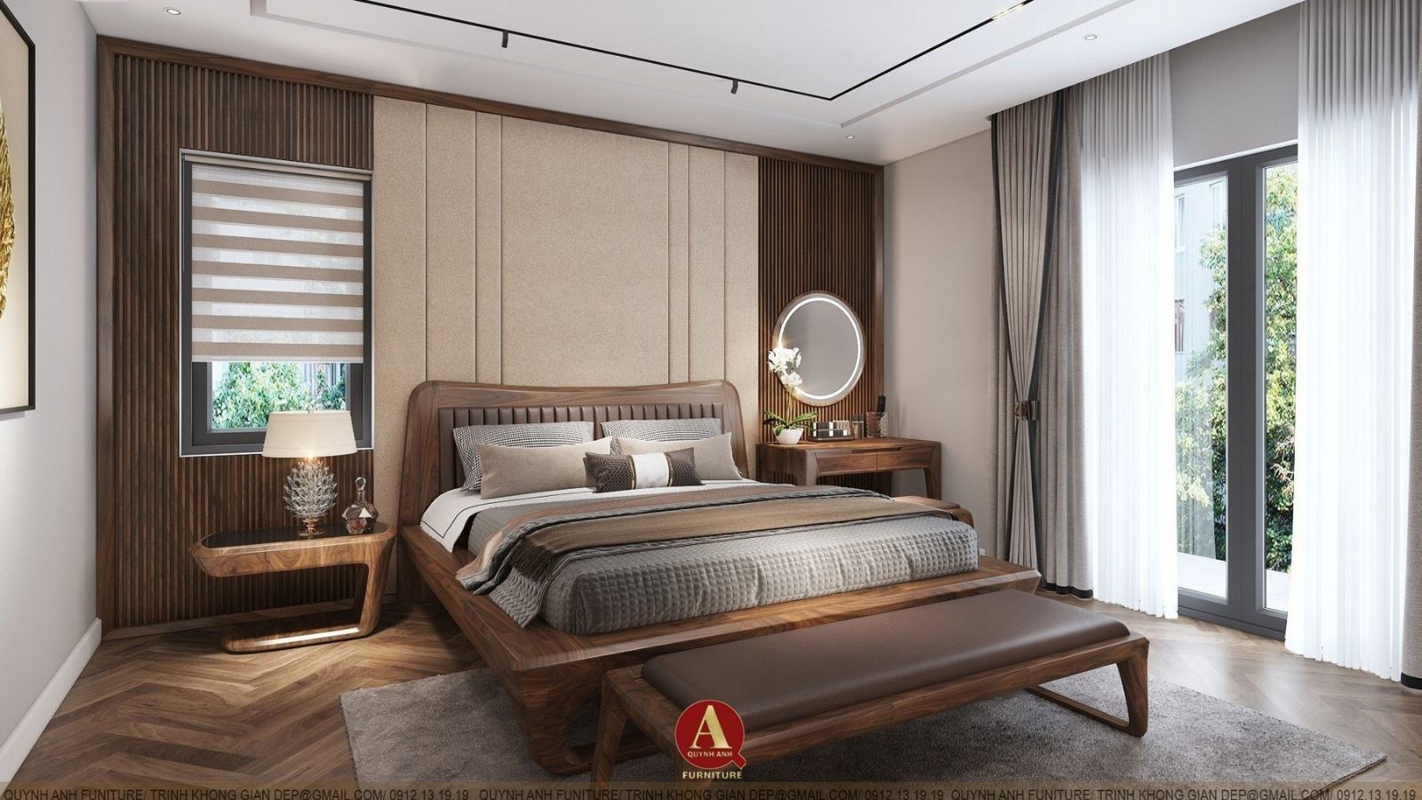 Kiến tạo không gian sống nghệ thuật với nội thất gỗ óc chó tinh xảo