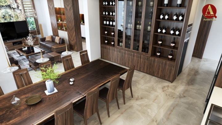 Các mẫu thiết kế nội thất gỗ óc chó cao cấp