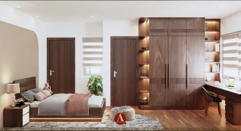 CÁ NHÂN HÓA KHÔNG GIAN PHÒNG NGỦ VỚI NỘI THẤT GỖ ÓC CHÓ THIẾT KẾ SANG TRỌNG