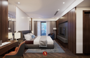 CÁ NHÂN HÓA KHÔNG GIAN PHÒNG NGỦ VỚI NỘI THẤT GỖ ÓC CHÓ THIẾT KẾ SANG TRỌNG