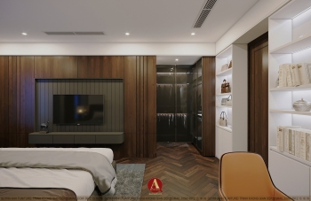 CÁ NHÂN HÓA KHÔNG GIAN PHÒNG NGỦ VỚI NỘI THẤT GỖ ÓC CHÓ THIẾT KẾ SANG TRỌNG