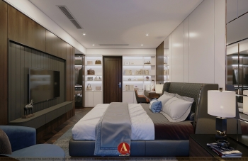 CÁ NHÂN HÓA KHÔNG GIAN PHÒNG NGỦ VỚI NỘI THẤT GỖ ÓC CHÓ THIẾT KẾ SANG TRỌNG