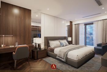 CÁ NHÂN HÓA KHÔNG GIAN PHÒNG NGỦ VỚI NỘI THẤT GỖ ÓC CHÓ THIẾT KẾ SANG TRỌNG