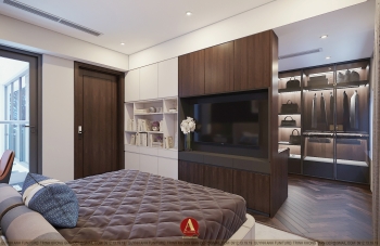 CÁ NHÂN HÓA KHÔNG GIAN PHÒNG NGỦ VỚI NỘI THẤT GỖ ÓC CHÓ THIẾT KẾ SANG TRỌNG