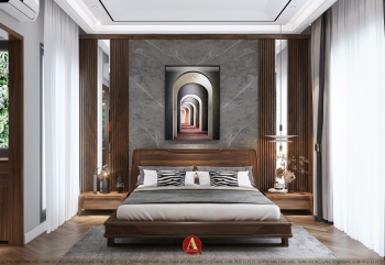 CÁ NHÂN HÓA KHÔNG GIAN PHÒNG NGỦ VỚI NỘI THẤT GỖ ÓC CHÓ THIẾT KẾ SANG TRỌNG