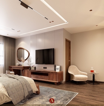 CÁ NHÂN HÓA KHÔNG GIAN PHÒNG NGỦ VỚI NỘI THẤT GỖ ÓC CHÓ THIẾT KẾ SANG TRỌNG