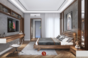 BST GIƯỜNG NGỦ THIẾT KẾ HIỆN ĐẠI TỪ GỖ ÓC CHÓ CAO CẤP